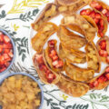 Colorful fruit-filled taco shells