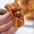 Strawberry chocolate sprinkle fruit taco