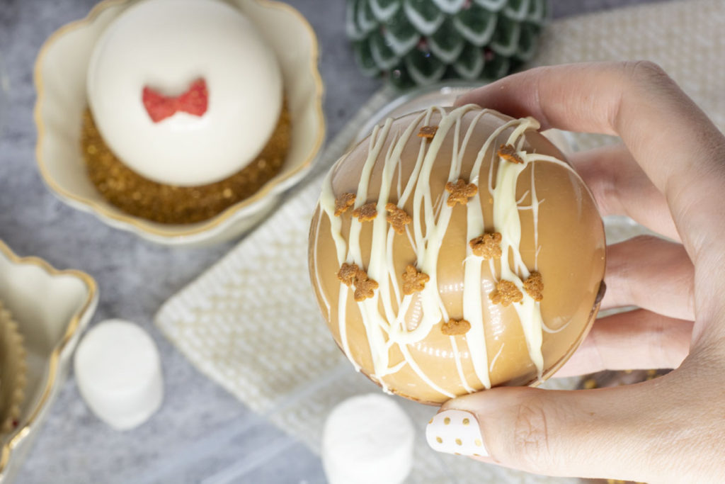 gingerbread hot chocolate bomb