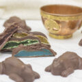 Jellied chocolate frogs with four assorted jelly colors