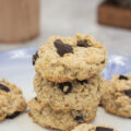 Stack of healthful chocolate chip gluten-free lactation cookies