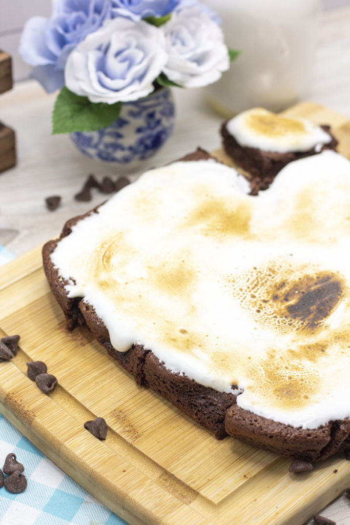 toasted marshmallow fluff s'mores brownies