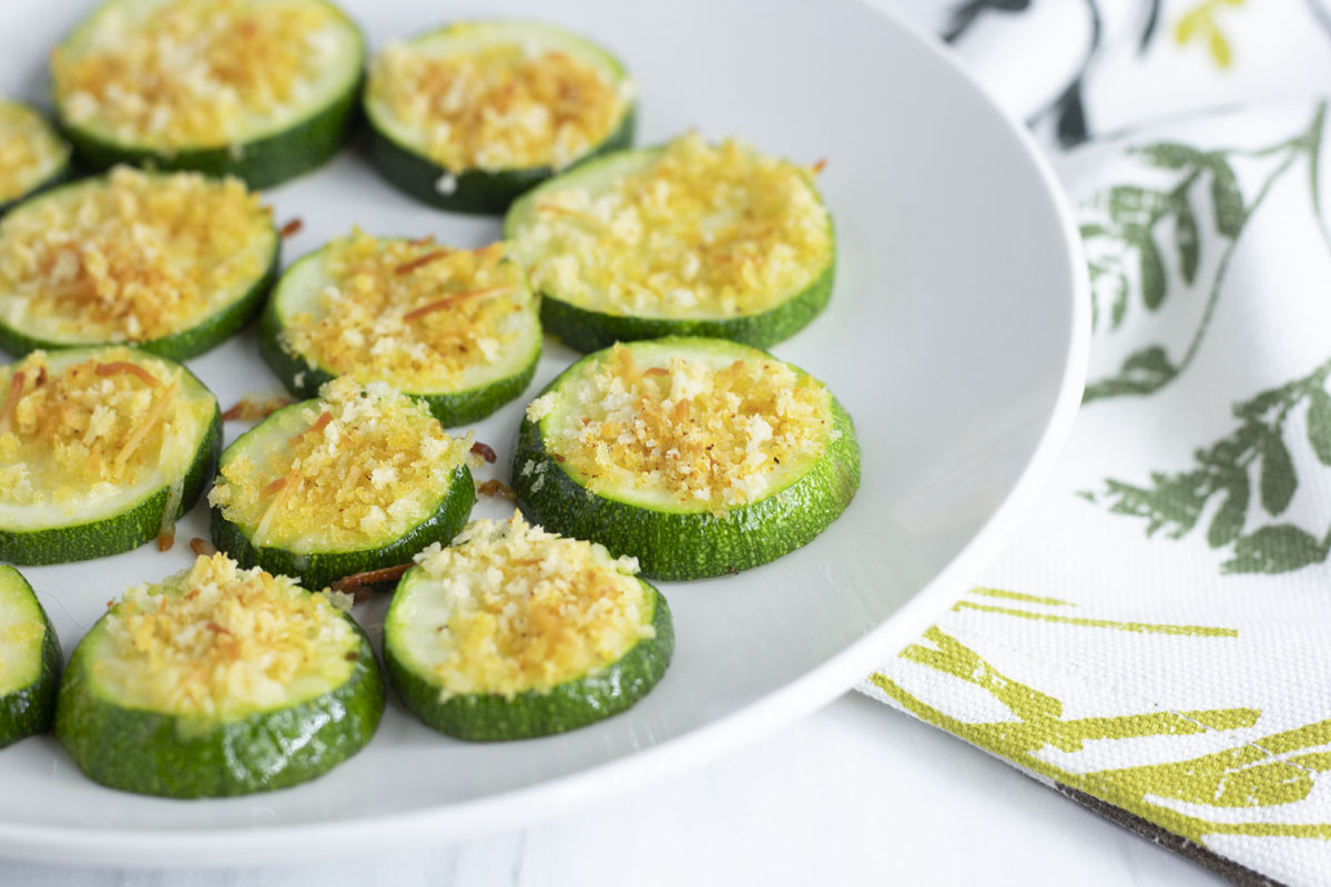 parmesan zucchini on a plate