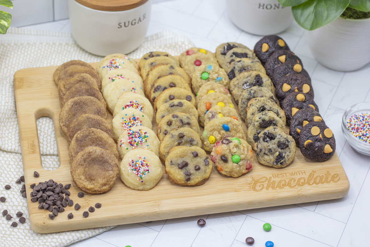 Assorted cookies made with the ultimate cookie dough