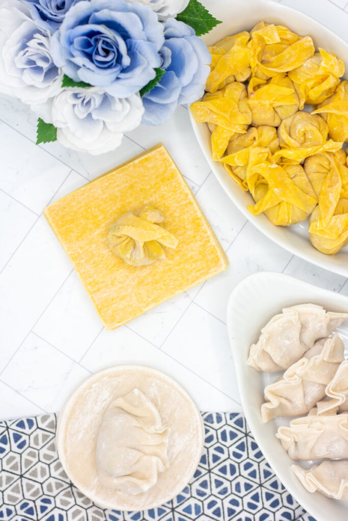 Pork wontons and dumplings